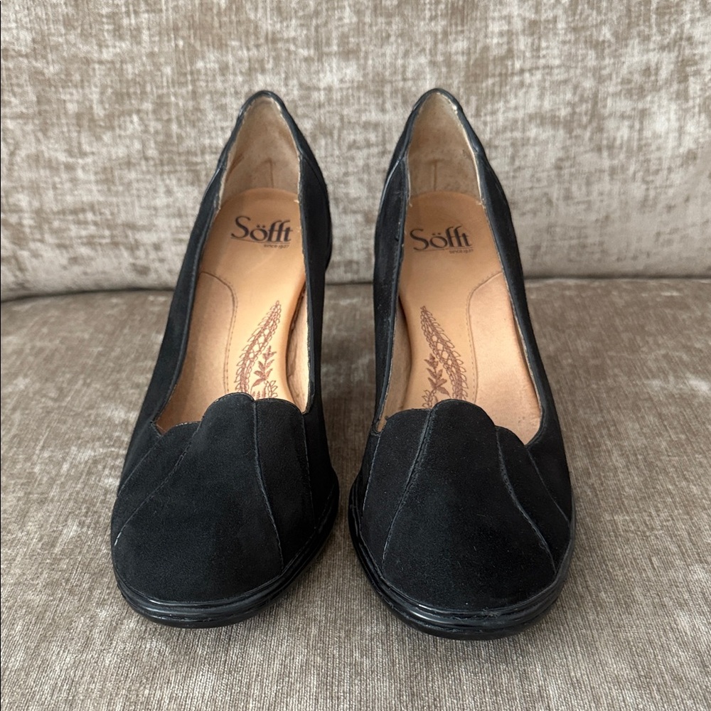 Sofft Women's Black Suede Heels
